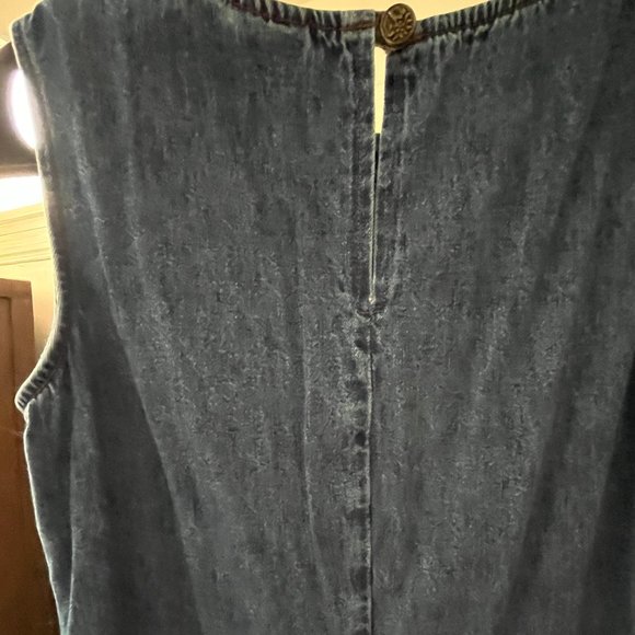 Vintage 1990/ 2000s Denim Embroidered Dress and Jean Jacket - Picture 11 of 12